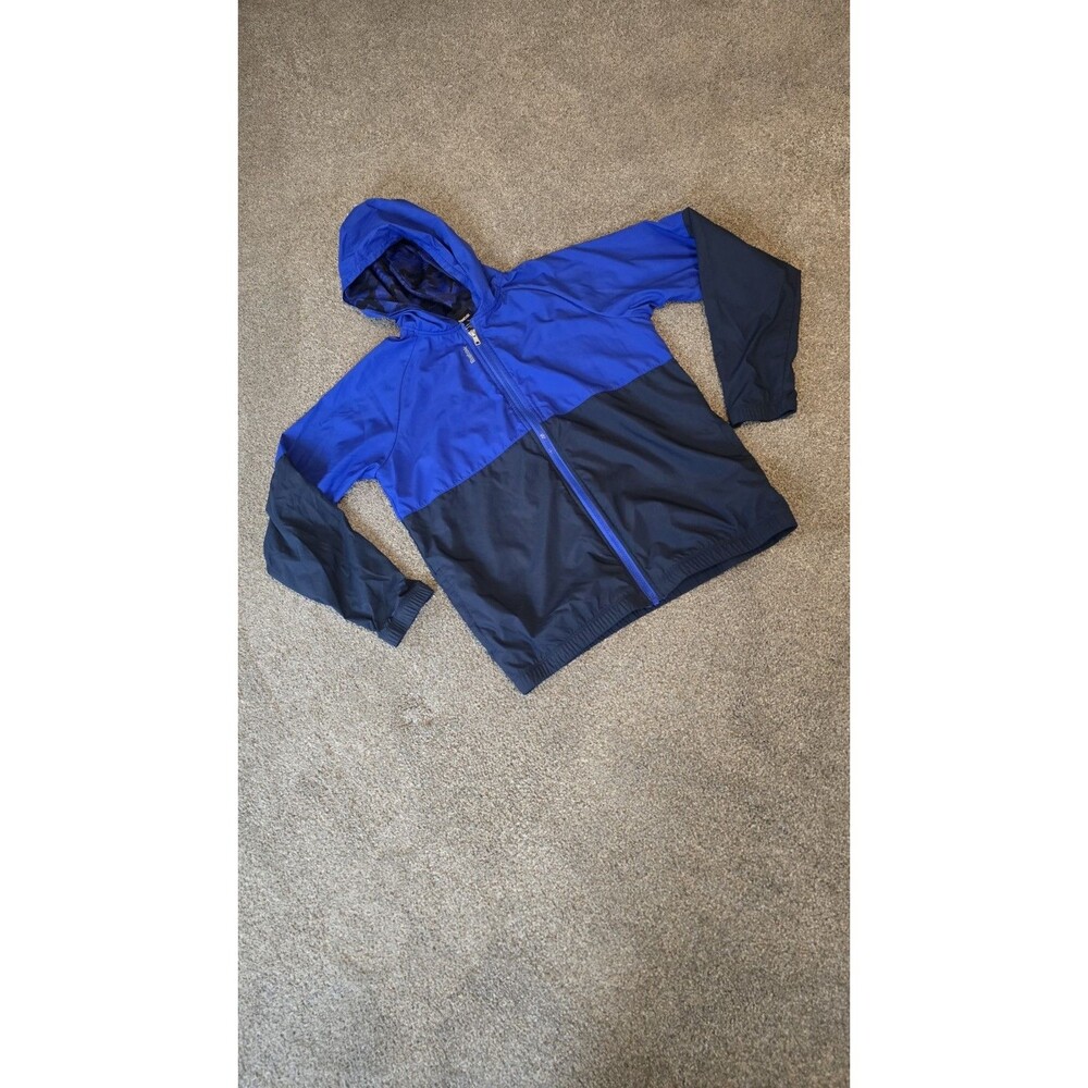 BOYS REEBOK SIZE:LARGE WIND BREAKER LINED FULL FRONT ZIP CLOSER, HOODED*WORN 1X*